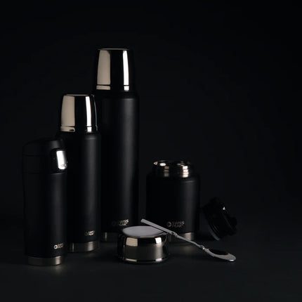  showing sleek design and compact drinkware for hot or cold beverages.