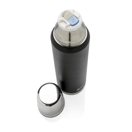  featuring a sleek design and sturdy handle for portable beverage storage.