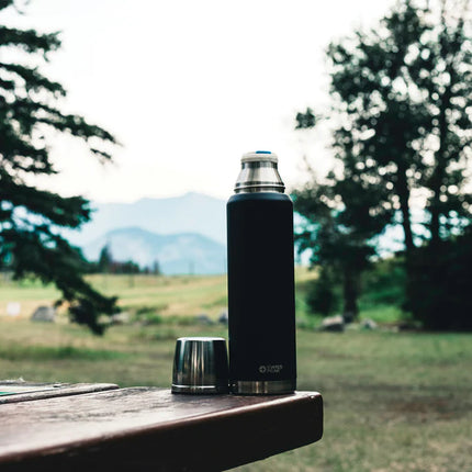  sleek stainless steel drinkware with a copper finish and secure lid