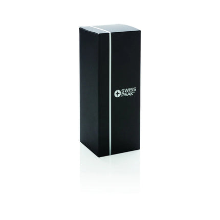 Swiss Peak Elite copper vacuum mug showing sleek stainless steel body with copper accents