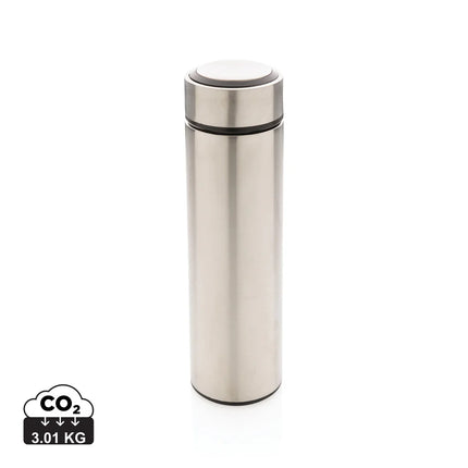 Stainless steel vacuum drinkware bottle from XD Collection with a sleek