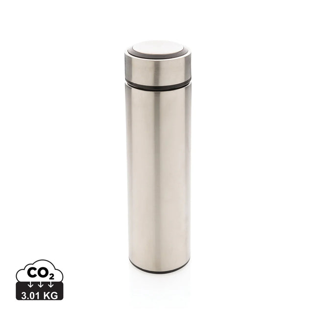 Stainless steel vacuum drinkware bottle from XD Collection with a sleek