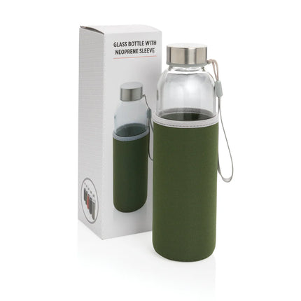 Glass bottle with neoprene sleeve from XD Collection