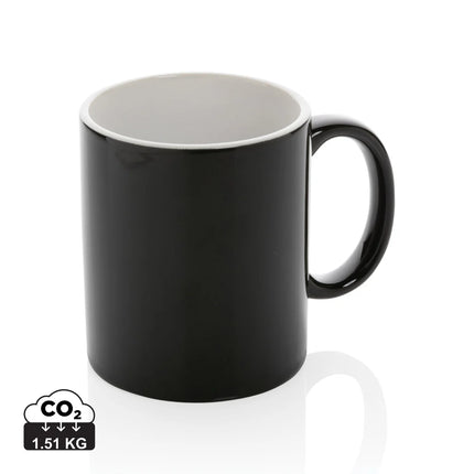  white drinkware with a smooth handle and simple design.