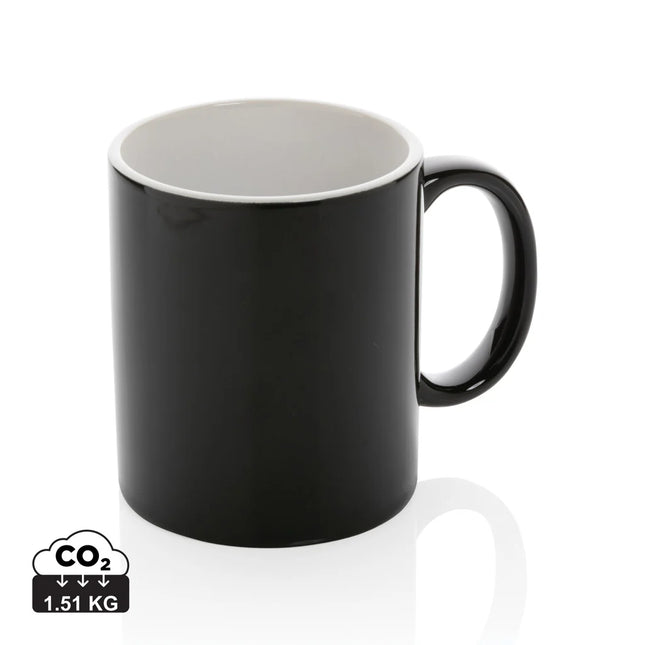  white drinkware with a smooth handle and simple design.
