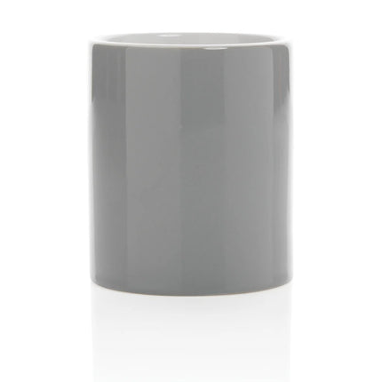  white drinkware with a smooth handle and simple design.
