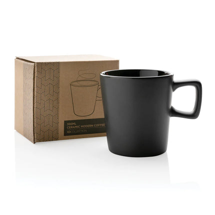 White ceramic modern coffee mug from XD Collection
