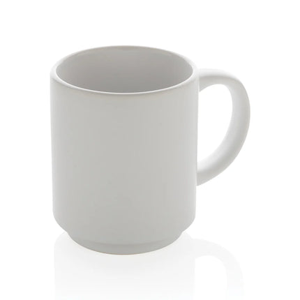  showing white glazed surface and compact design for easy storage.