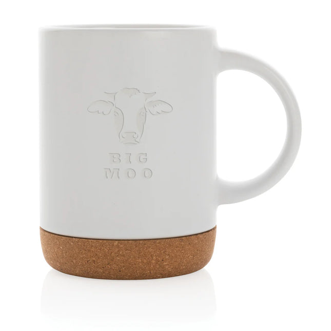 XD Collection ceramic mug with cork base