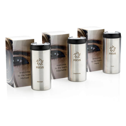  eco-friendly drinkware with a sleek design and leak-proof lid.