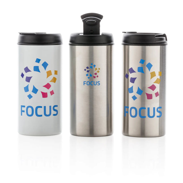 Recycled stainless steel tumbler from XD Xclusive Metro RCS drinkware collection