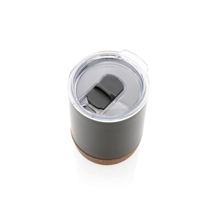  black drinkware with stainless steel and cork lid