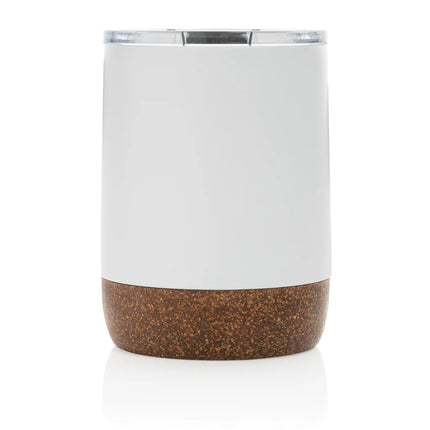  featuring a stainless steel body and cork lid for drinkware.