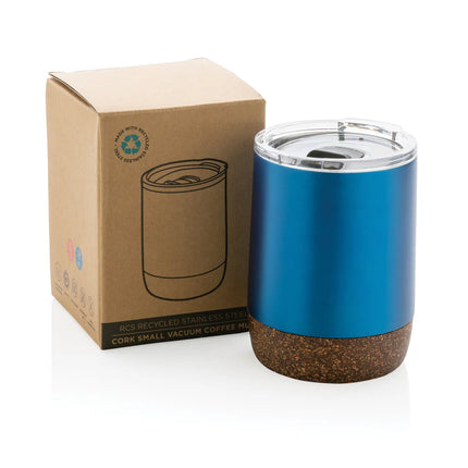  black drinkware with stainless steel and cork accents