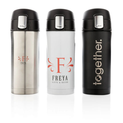 Recycled stainless steel XD Collection RCS easy lock vacuum mug for hot and cold drinks