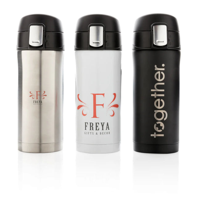 Recycled stainless steel XD Collection RCS easy lock vacuum mug for hot and cold drinks