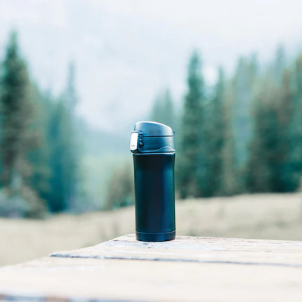 Recycled stainless steel XD Collection RCS easy lock vacuum mug in black