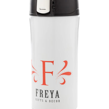 Recycled stainless steel XD Collection vacuum mug with easy lock lid