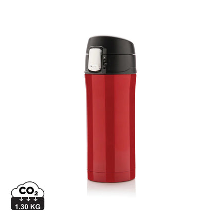 Recycled stainless steel XD Collection easy lock vacuum mug for hot and cold drinks