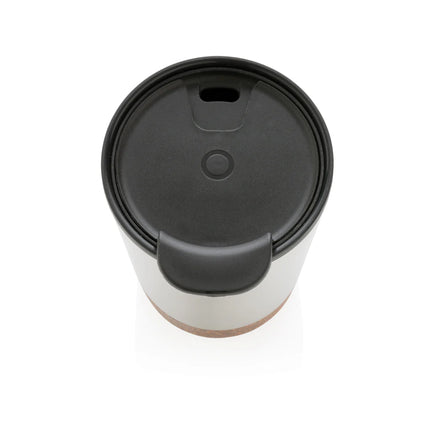  insulated drinkware with a sleek stainless steel and cork design.