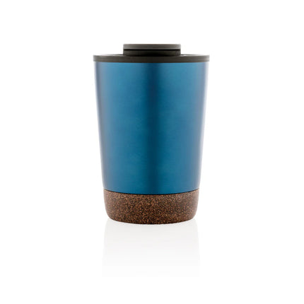 Stainless steel GRS RPP cork coffee tumbler from XD Collection with a sleek drinkware design and eco-friendly cork exterior.