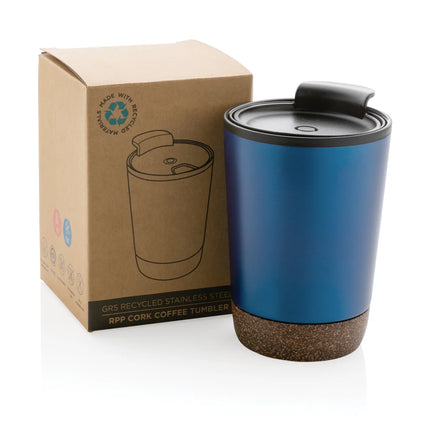 XD Collection GRS RPP stainless steel cork coffee tumbler