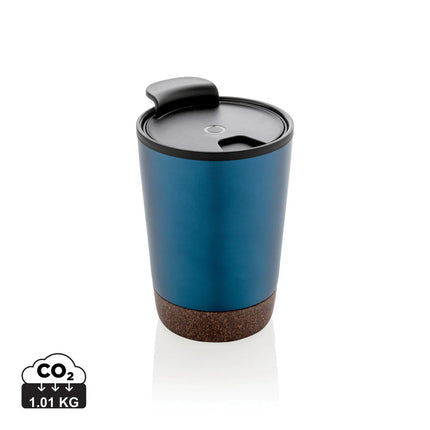  reusable drinkware with a sleek stainless steel and cork design.