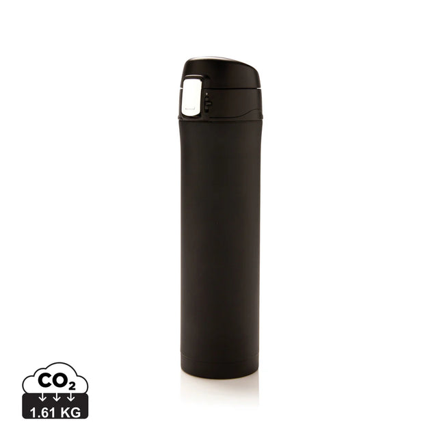  stainless steel drinkware with secure lid and sleek design for hot or cold beverages.