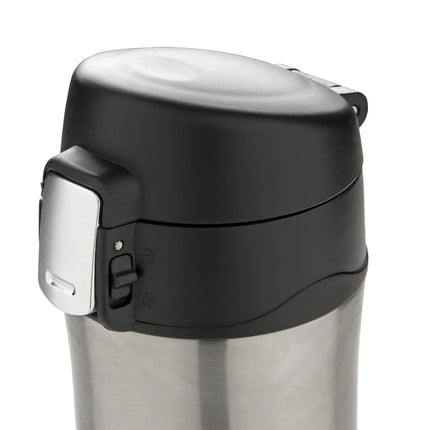 XD Collection RCS Re-steel Easy Lock vacuum flask shown with a sleek stainless steel body and secure locking lid for hot or cold drinks.