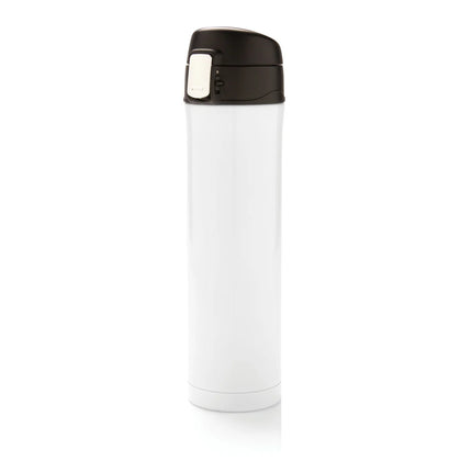 XD Collection RCS Re-steel Easy Lock vacuum flask drinkware with stainless steel finish and secure leak-proof lid.