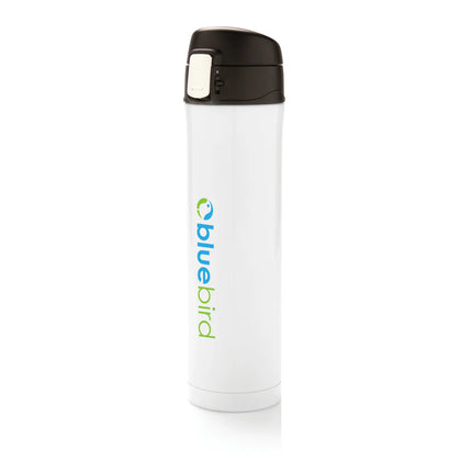  stainless steel drinkware with secure lid and sleek design for hot or cold beverages