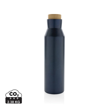 Stainless steel vacuum bottle from XD Collection Gaia RCS certified recycled drinkware