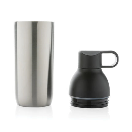  reusable drinkware with a sleek design and secure lid.