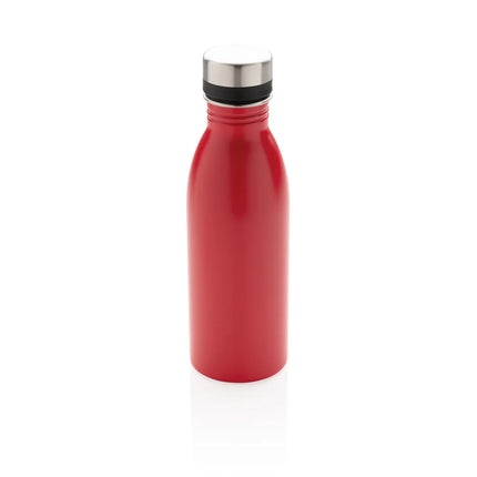 Recycled stainless steel XD Collection RCS deluxe water bottle in black with a sleek