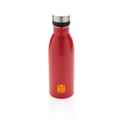 Recycled stainless steel XD Collection RCS deluxe water bottle in sleek drinkware with a secure lid and eco-friendly design.