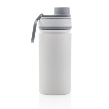 Stainless steel vacuum bottle with sports lid