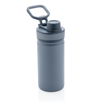 Stainless steel vacuum bottle with sports lid