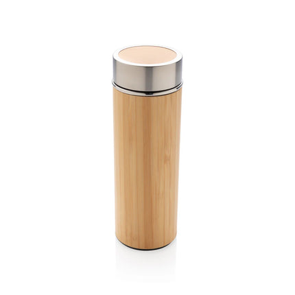 Leak-proof bamboo vacuum bottle from XD Collection