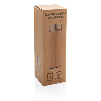 Leak-proof bamboo vacuum bottle by XD Collection
