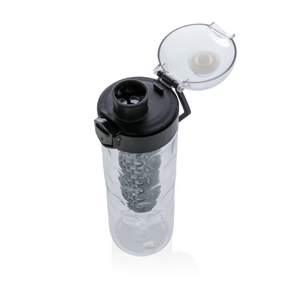  with a transparent design and secure lid for infused beverages.