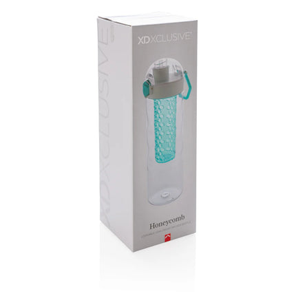 XD Xclusive honeycomb lockable leak-proof infuser bottle for tea and fruit infusion