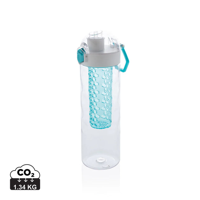  featuring a built-in infuser and secure locking mechanism.