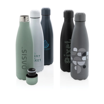 Pink solid color XD Collection stainless steel vacuum bottle