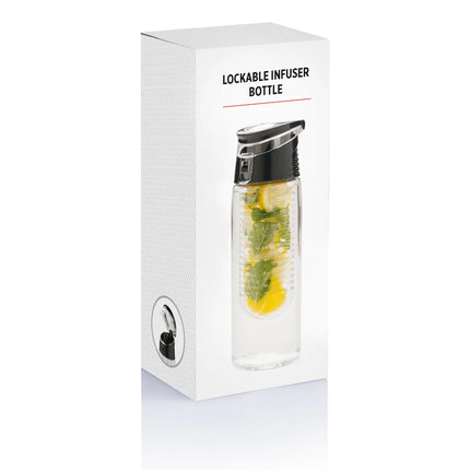 Lockable XD Collection infuser bottle for drinkware