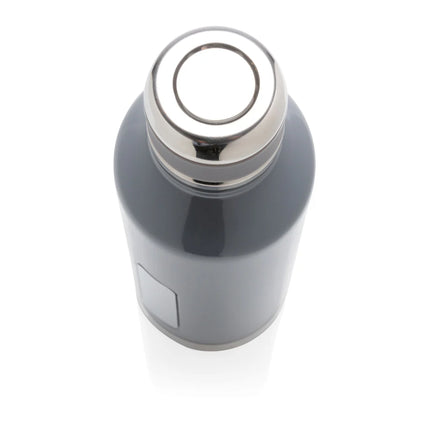 shown with a sleek stainless steel finish and secure lid.