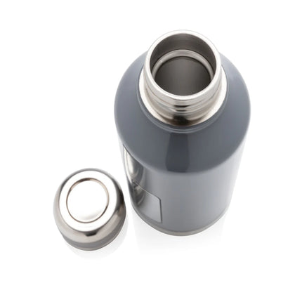 Leak-proof vacuum bottle with XD Collection logo plate