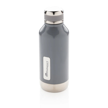 Leak-proof vacuum bottle from XD Collection with logo plate