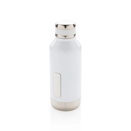 Leak-proof vacuum bottle from XD Collection with logo plate