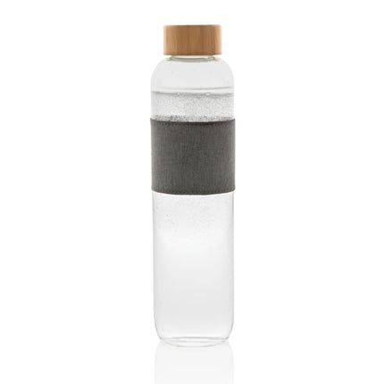 Borosilicate glass drinkware bottle with bamboo lid from XD Collection