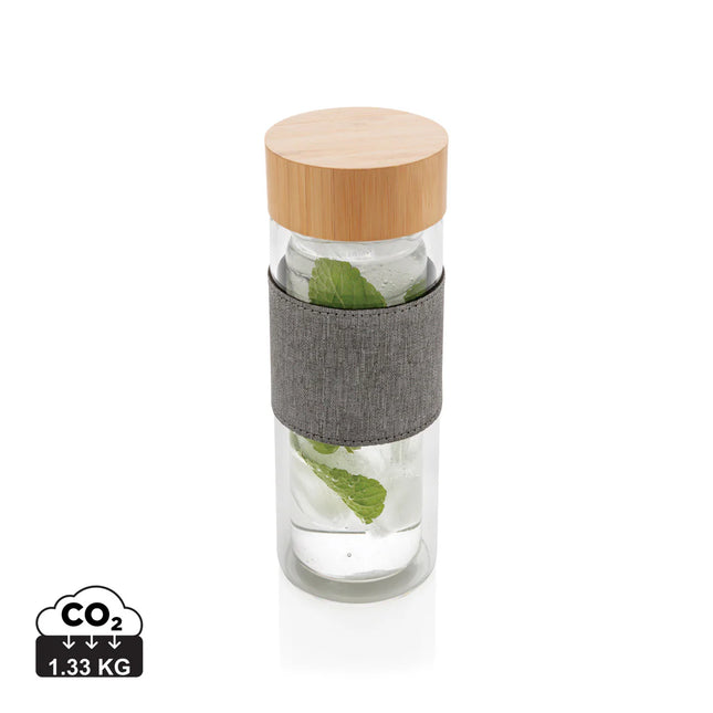 Double wall borosilicate glass bottle from XD Collection